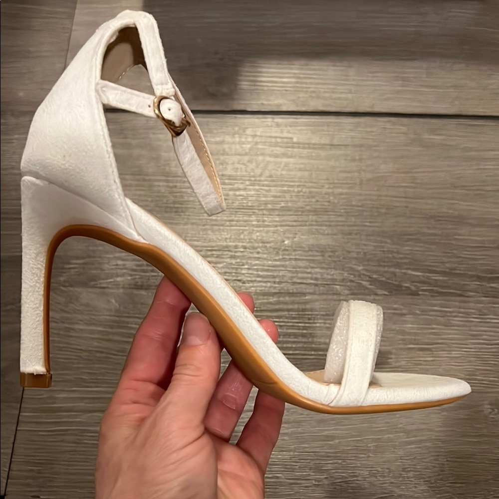 Elegant White Women's Heels - Picture 2 of 5